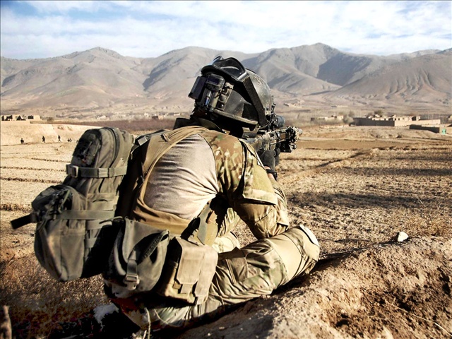00324P00-BCFAM A member of the joint international security force in Afghanistan, Nov. 19, 2009. U.S. Army photo by Sgt. Matthew Friberg