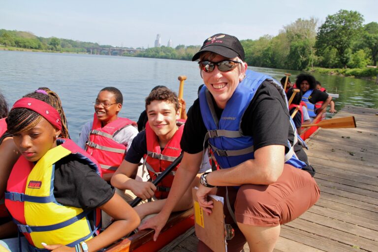 As a representative of the Schuylkill Paddlers, a consortium of dragon boating teams, Emilia Rastrik has negotiated with the city to build a permanent dock for dragon boaters. (Emma Lee/for NewsWorks)