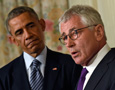 Chuck Hagel with President Obama