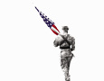 Soldier with flag