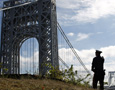 Officer by bridge