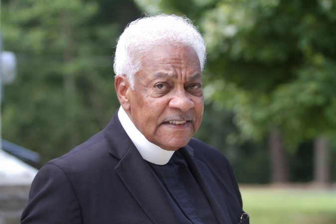 Joe Williams outside of Mount Airy United Fellowship Church.