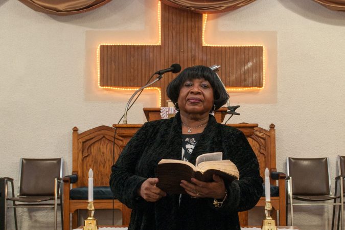 Reverend Lloyd of Mount Vernon Baptist stopped by to show her support for the project and to talk about the social and community activism in which and her congregation is involved.  