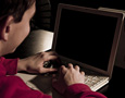 Man with monitor