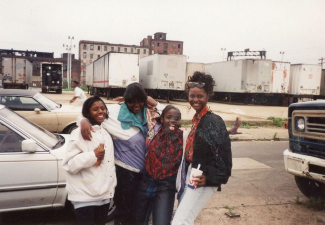 Diane Precht, right, poses with a group of friends in Jewtown. (Courtesy of Diane Precht)