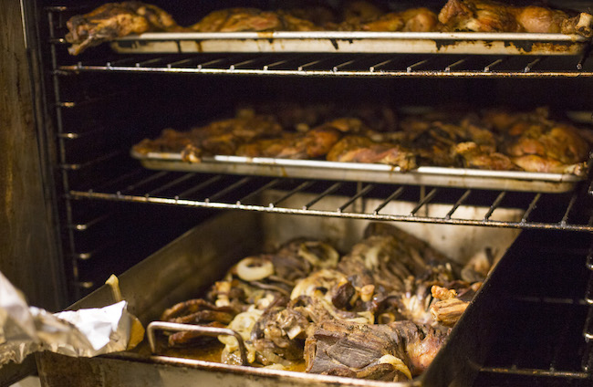 meat cooking at the African Small Pot