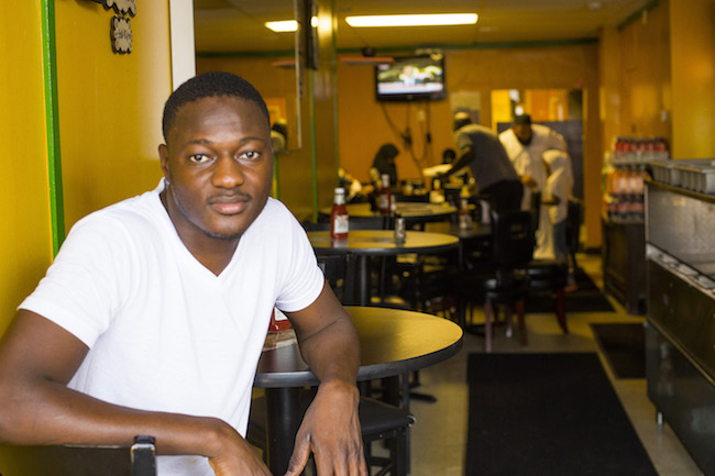 Bocar Diop in the restaurant African Small Pot