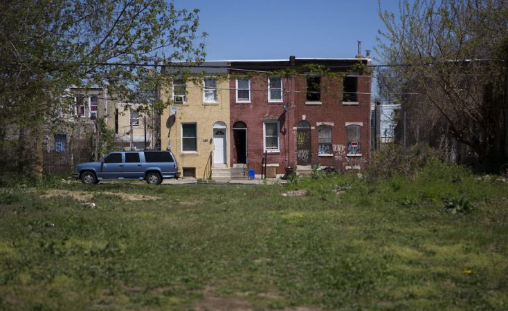 Vacant buildings and lots pepper the landscape of Jewtown today. (Photo by Jessica Kourkounis)