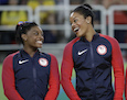 Olympic gymnasts Gabby Douglas and Simone Biles