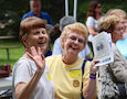 two older women laughing