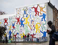 a Keith Haring mural in Philadelphia
