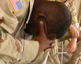 a veteran crying