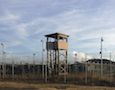 an unused guard tower at Guantanamo Bay