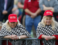 Trump supporters praying