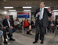 Chris Christie addresses a gathering
