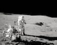 Astronaut Alan Shepard on the moon.
