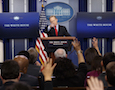 Sean Spicer takes questions from journalists