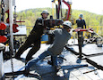 workers on a natural gas rig