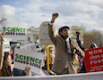a climate protest