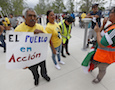 a man at an immigrant-rights protest