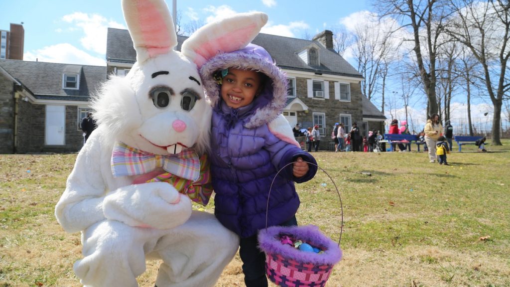 1-17 Members of Hope Church Philly got together this weekend to celebrate Easter with fun games, activities and with an Easter Bunny on sight (Natavan Werbock/for NewsWorks)