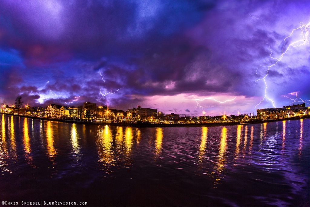  A thunderstorm over Asbury Park in late April 2014 by Blur Revision Media Design. 
