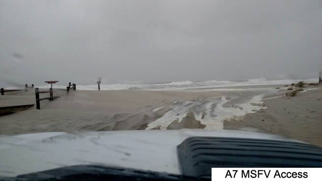 12112417_1076723352340184_7983558680596415790_n Ocean water reaching the A-7 beach access point. (Photo: N.J. Department of Environmental Protection)