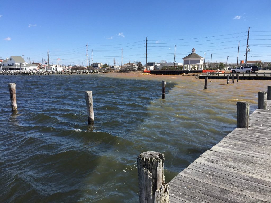 12841252_1007401482681879_6011457699780762873_o A silt plume in the Barnegat Bay off Kearny Avenue in Seaside Heights on Friday