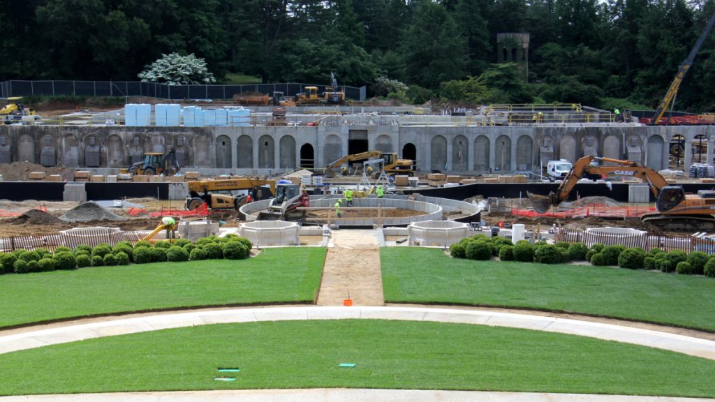 1longwood gardens fountain renovation Longwood Gardens in Kennett Square, Pa., is undergoing an extensive renovation of its 85-year-old fountain system. (Emma Lee/WHYY)