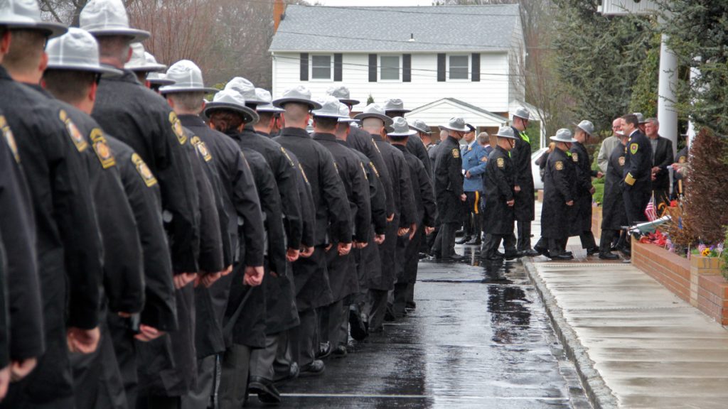 1trooper funeral line (Emma Lee/WHYY)