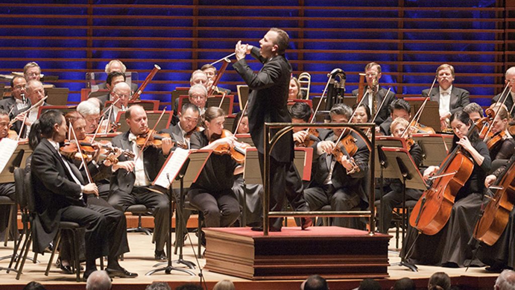 2012-10-18-0352jessicagriffinchangex1200 Music Director, Yannick Nézet-Séguin, leads the Philadelphia Orchestra. (Courtesy of Jessica Griffin)