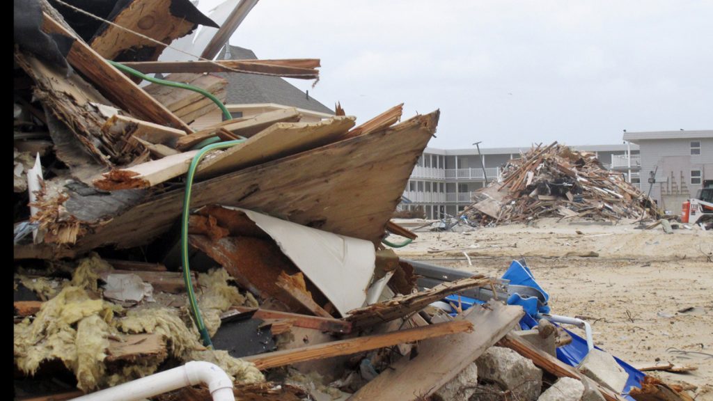 Debris left from Superstorm Sandy. (AP File Photo/Wayne Parry)