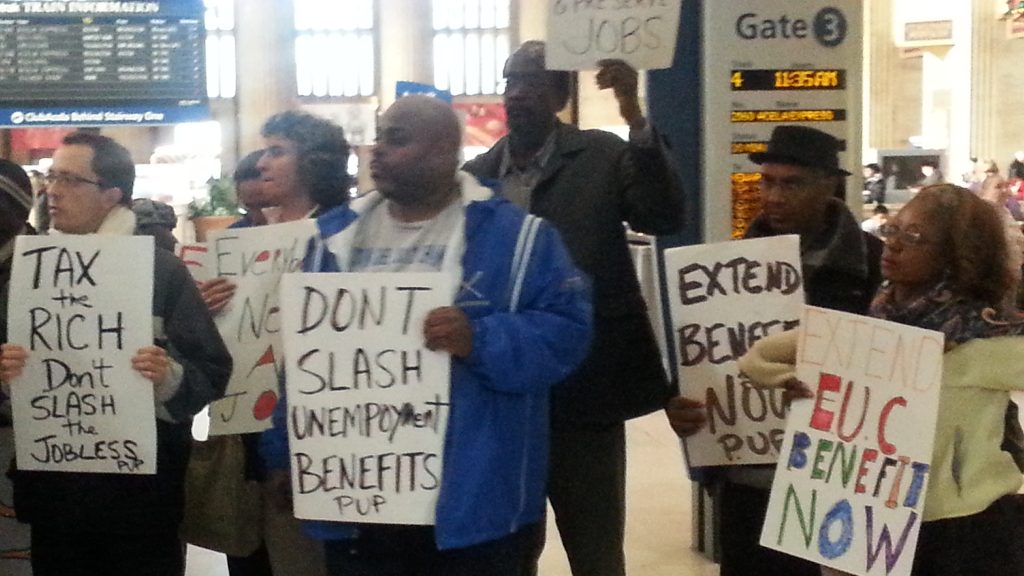 20131216_114810 protestors at 30th Street Station