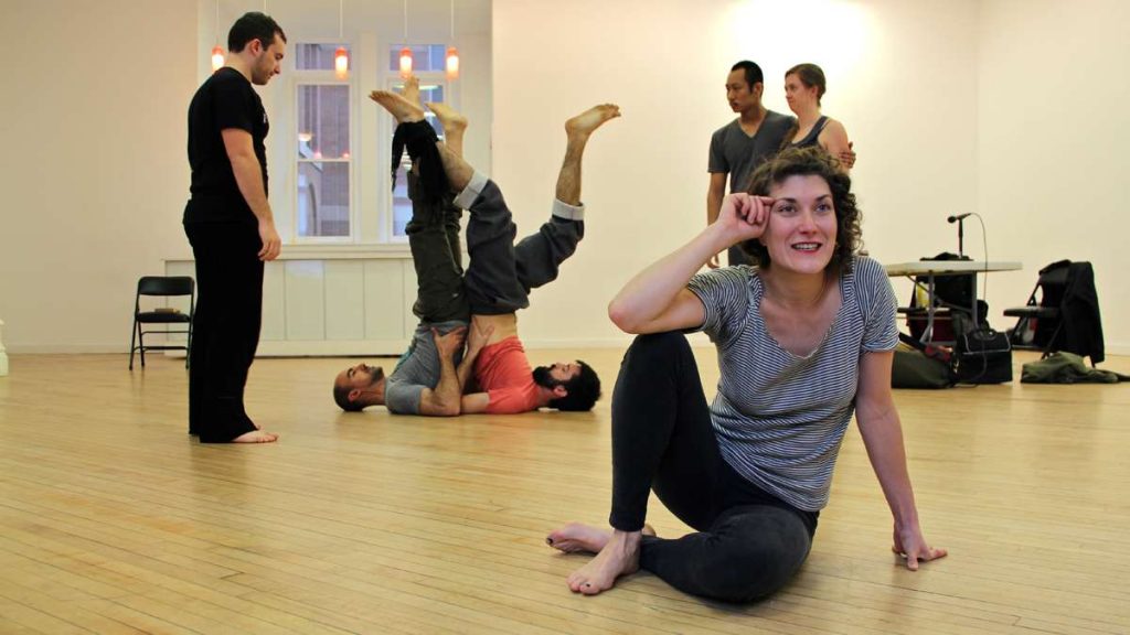 2013_first_person_arts_festival_20131108_1210606565 Members of Team Sunshine Performance Corporation rehearse for their First Person Arts Festival contribution, The Sincerity Project. (Emma Lee/for NewsWorks)