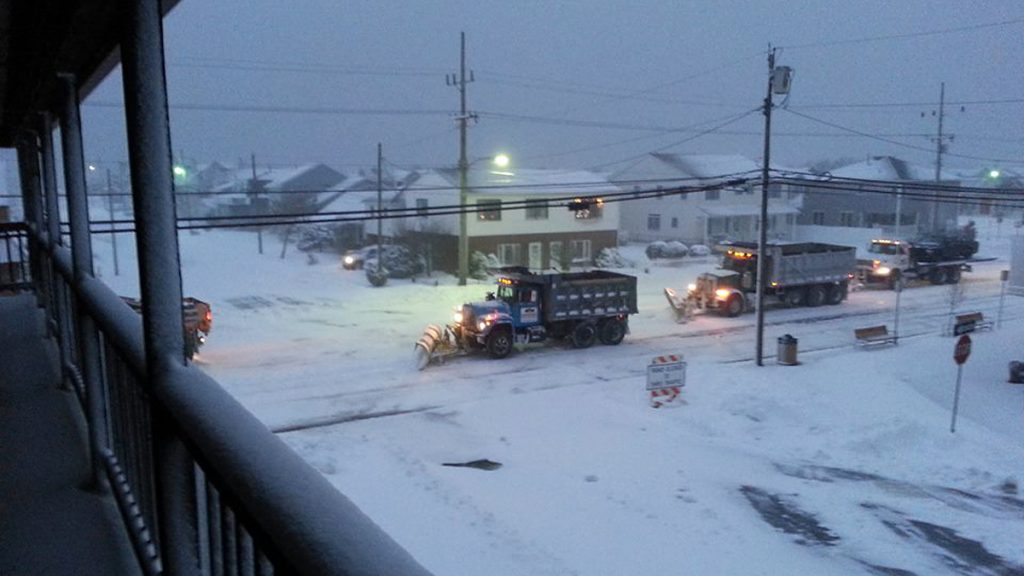  Plows on Rt. 35 North at7:05 a.m. in Lavallette, N.J. (Photo by Denise Lavallette via JSHN) 
