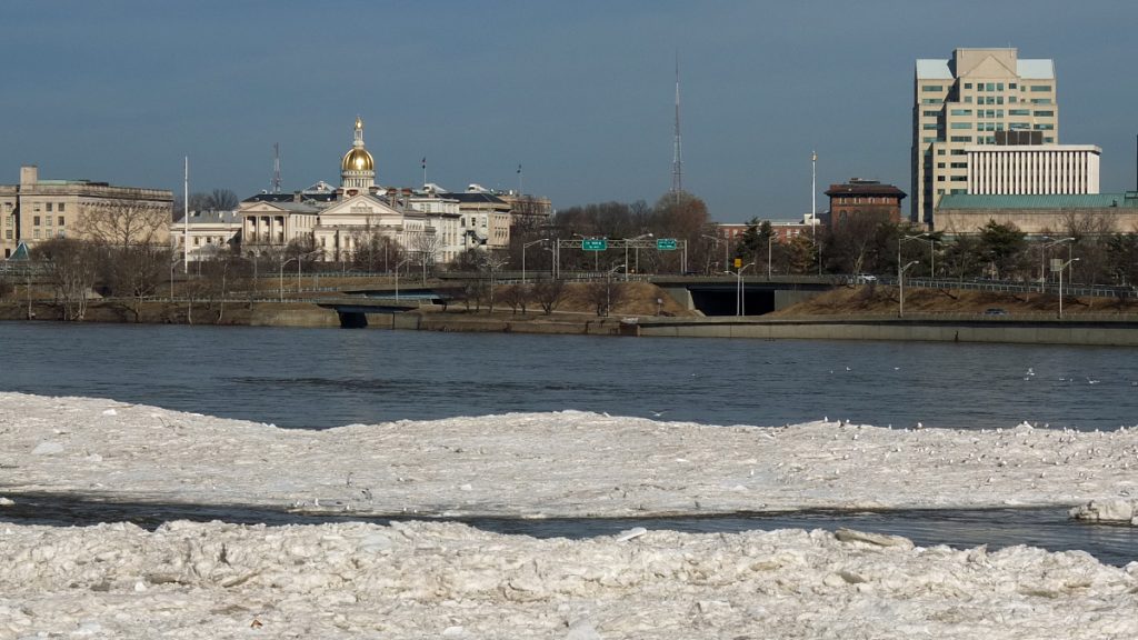  Most of the ice that covered the Delaware River in Trenton has broken apart. (Alan Tu/WHYY) 