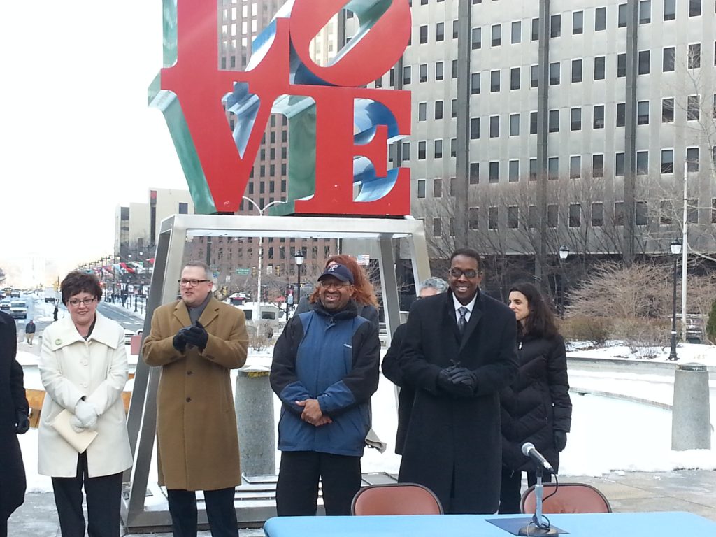 20140210_142320 Mayor Nutter, Council President Clarke reach compromise on Love Park.