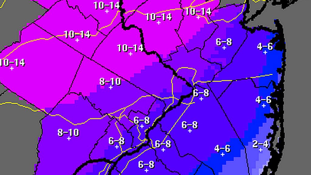 20140212-snow-forcast-549-1200 NWS snow total projection map for the latest snow storm.