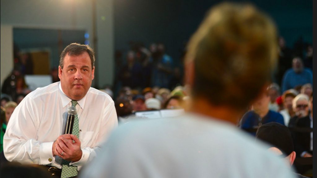 20140304-christie-bas-1200 Governor Christie at today's town hall meeting in Toms River. (Bas Slabber/for NewsWorks)
