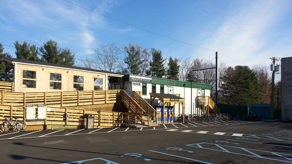 20140318-temp-princdeton-train-station-1200 A temporary Dinky station is already in use to allow for construction of the arts center. (Alan Tu/WHYY)
