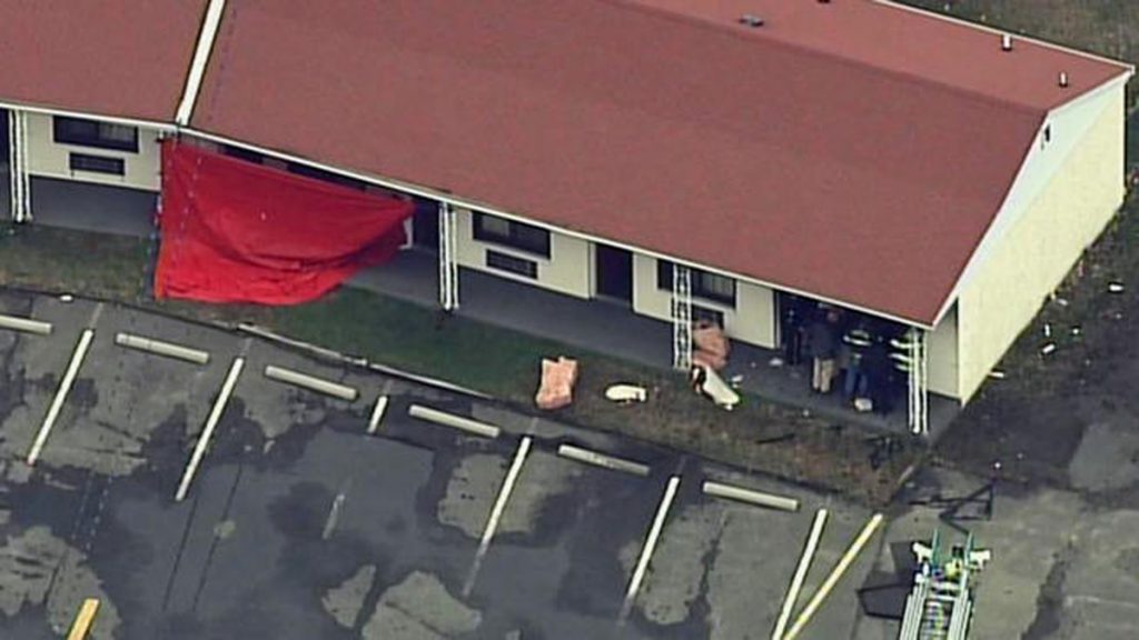 20140404-lumberton-fire-10am-1200 Aerial view of the Travel Inn in Lumberton, N.J. (Image by NBC10)
