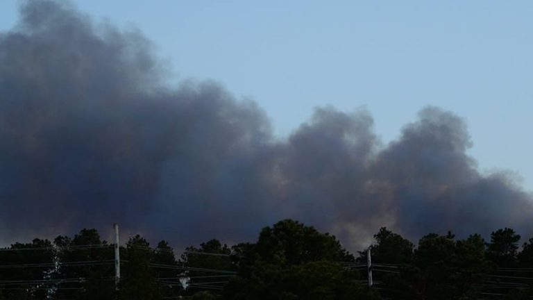  Yesterday Shawn Wainwright posted this photo to JSHN saying this was the view over the woods behind Silver Ridge apartments in Toms River. 
