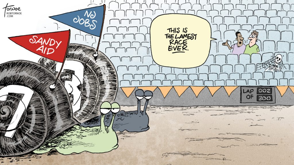 20140502-snail-race-whyy (Cartoon by Rob Tornoe)