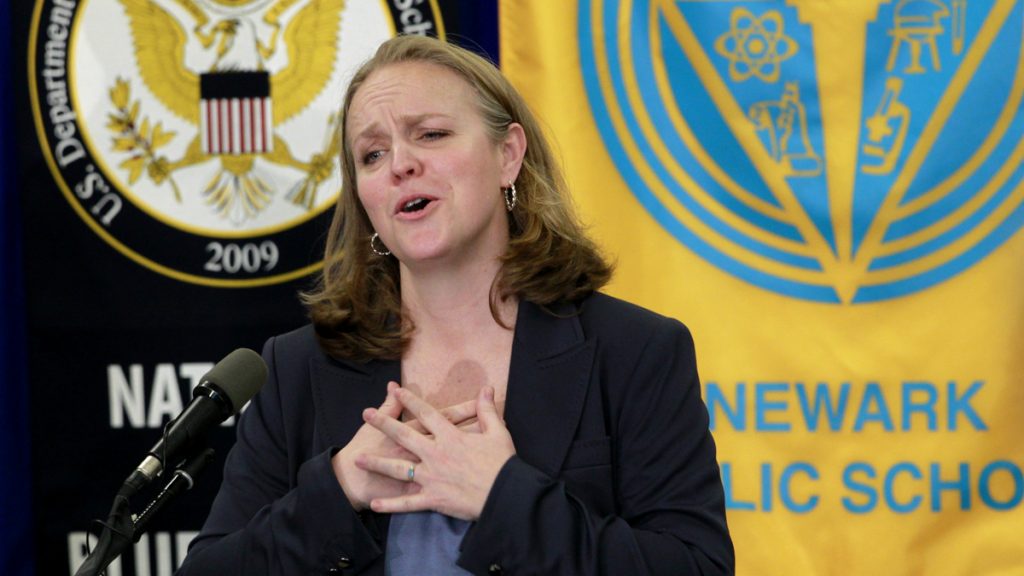 Cami Anderson Cami Anderson talks with reporters after being named Superintendent of Newark Public Schools in May 2011. (AP Photo/Julio Cortez)