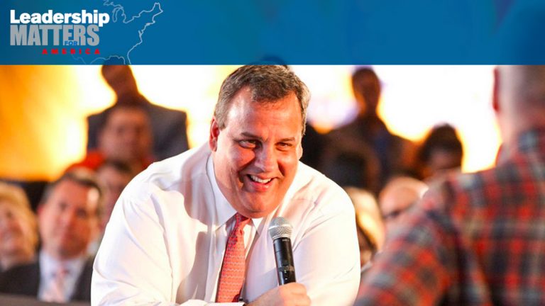  Homepage photo on Christie's Leadership Matters PAC website. 