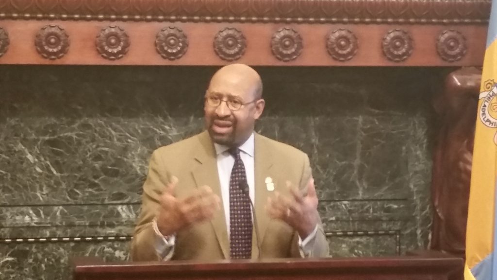 20150223_144553 Mayor Nutter says they aren't too proud to beg for summer jobs (Tom MacDOnald/WHYY)