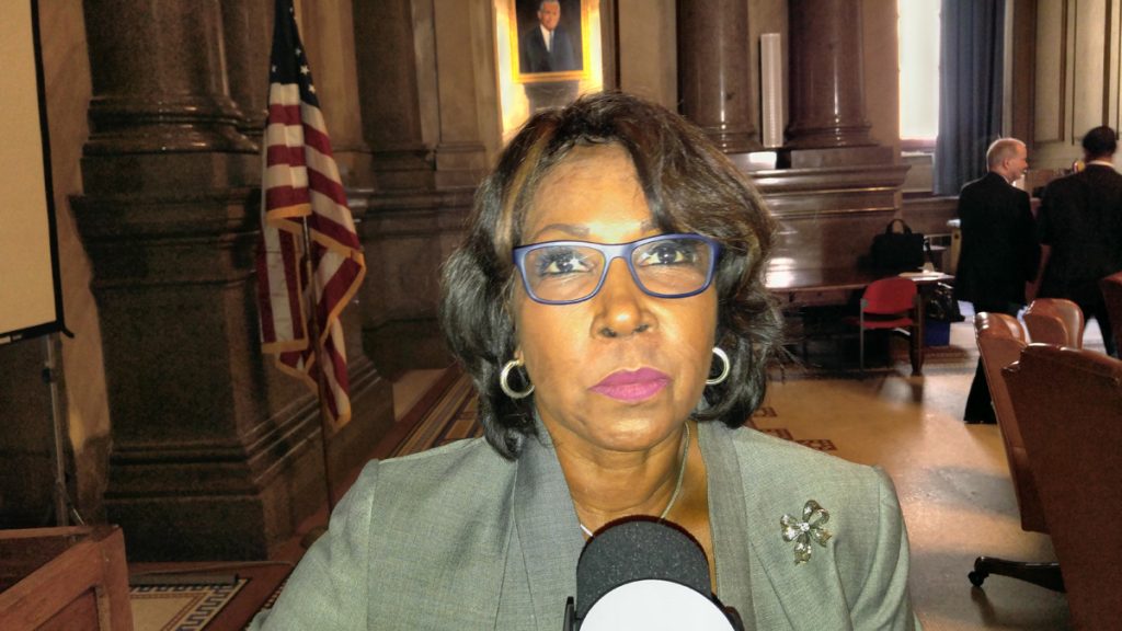  City Councilwoman Blondell Reynolds Brown has launched the first step toward changing a civil service rule she says has stifled diversity among Philadelphia workers. (Tom MacDonald/WHYY) 