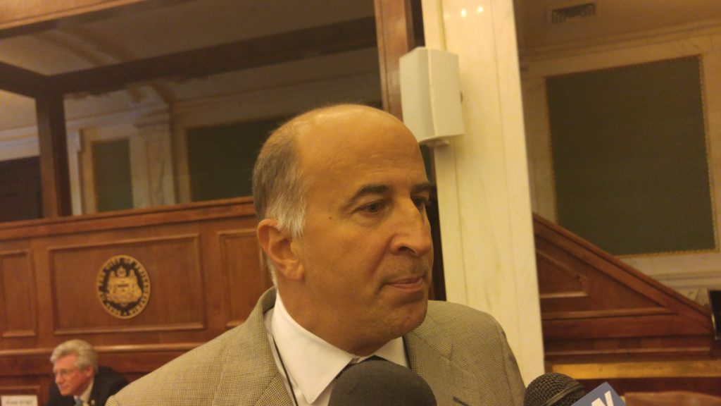  Councilman Mark Squilla says the committee move is just a backup, satisfying financiers of the project in case the new mall is not as profitable as projected. (Tom MacDonald/WHYY) 