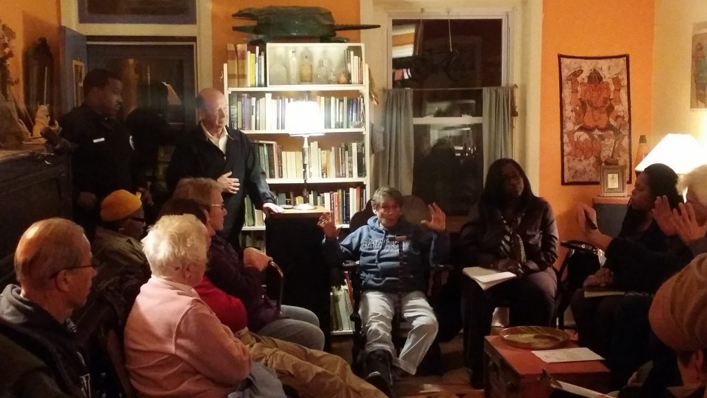 20151123_193030 Town Watch members met last week to discuss the stalling paratransit vans. (Queen Muse/for NewsWorks)