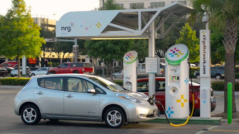  One of NRG's specialties is electric car charging stations. (Photo courtesy of NRG) 